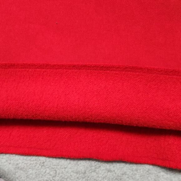 Champion Reverse Weave Sweatshirt Womens Large Red Cropped V-Neck Pullover - Picture 13 of 13